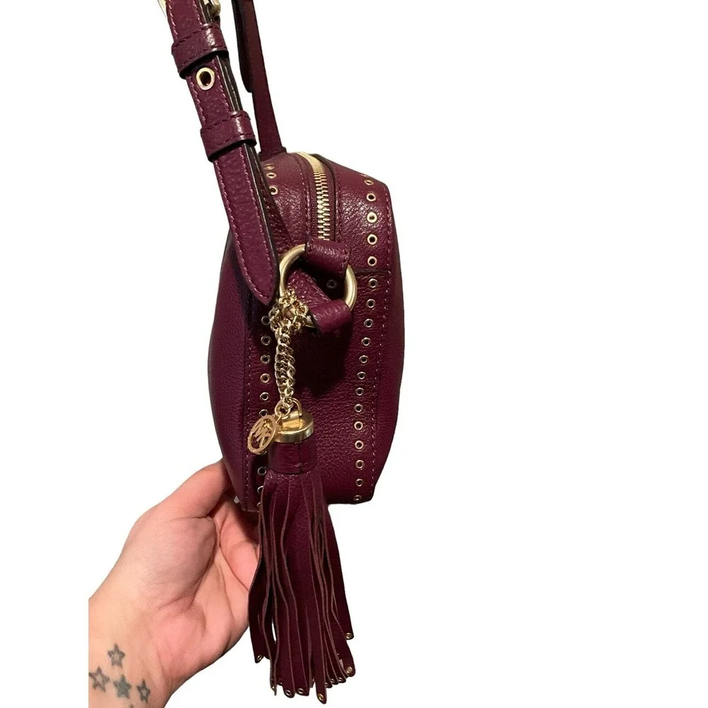 Michael Kors burgandy leather Brooklyn bag - Picture 6 of 10